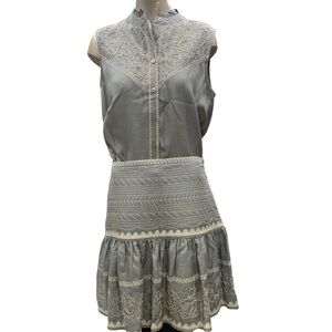 Blouse + Skirt set. Circle of Trust, Cotton, Aya Style, Small measurements